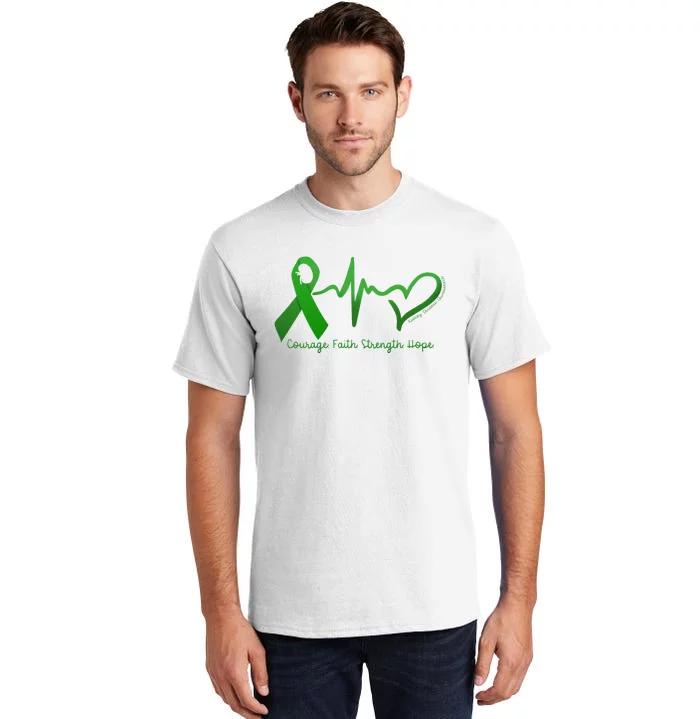 Courage Faith Strength Hope Kidney Disease Awareness Tall T-Shirt