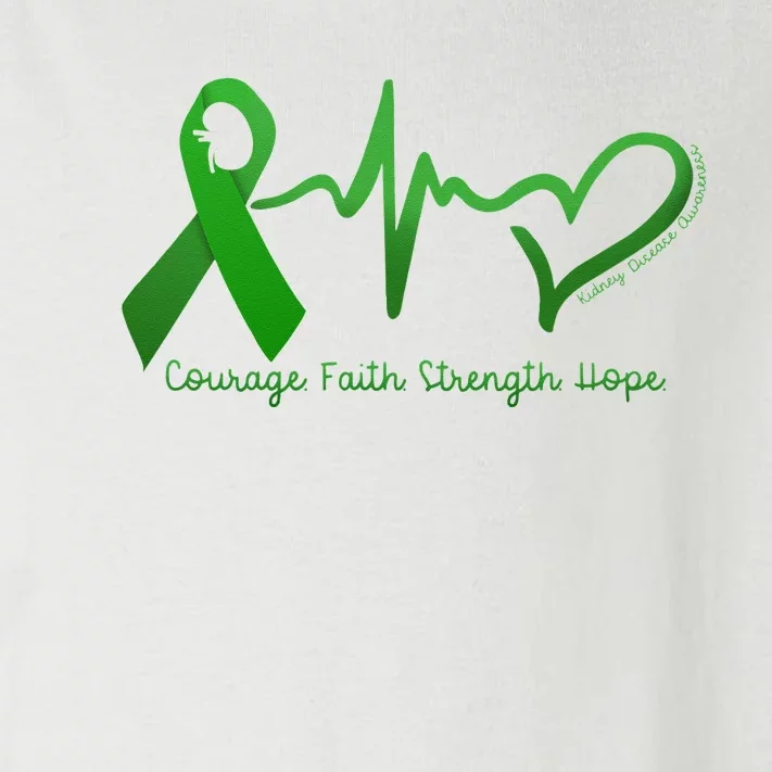 Courage Faith Strength Hope Kidney Disease Awareness Toddler Long Sleeve Shirt