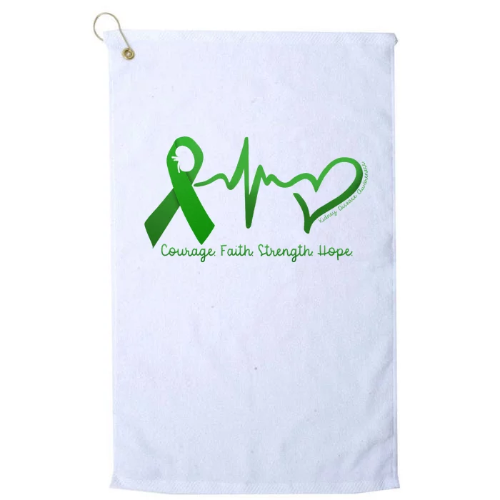 Courage Faith Strength Hope Kidney Disease Awareness Platinum Collection Golf Towel