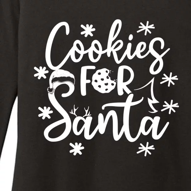 Cookies For Santa Christmas Joy Santa Claus Cookie Eater Funny Gift Womens CVC Long Sleeve Shirt