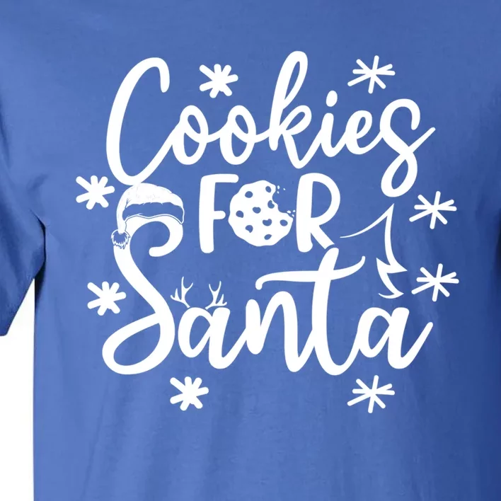 Cookies For Santa Christmas Joy Santa Claus Cookie Eater Funny Gift Tall T-Shirt