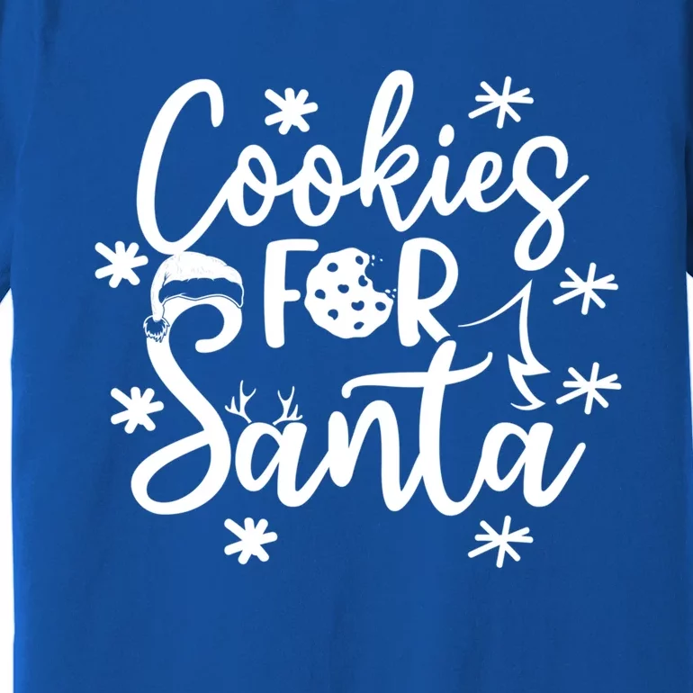 Cookies For Santa Christmas Joy Santa Claus Cookie Eater Funny Gift Premium T-Shirt