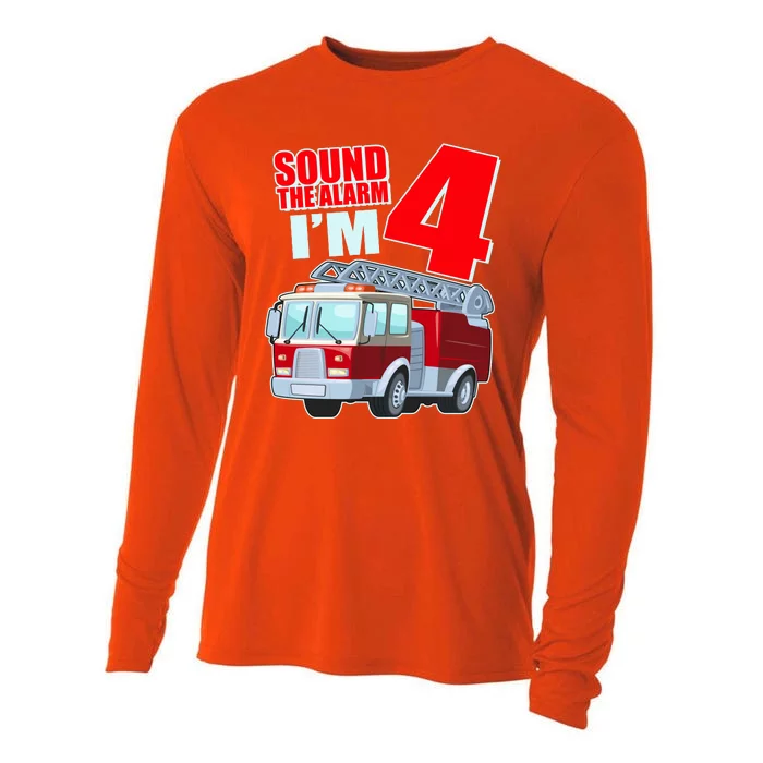 Cute Funny Sound The Alarm I'm 4 Four Cooling Performance Long Sleeve Crew