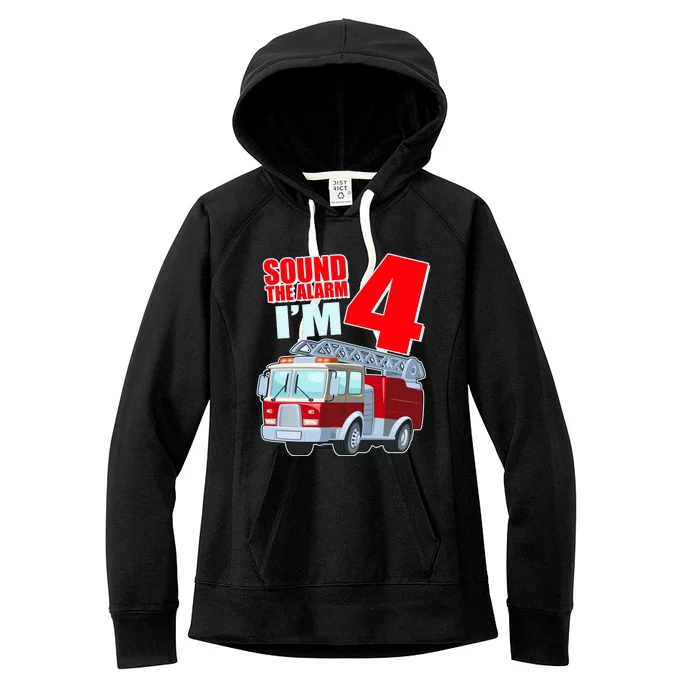 Cute Funny Sound The Alarm I'm 4 Four Women's Fleece Hoodie