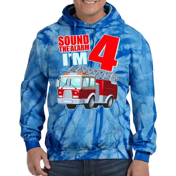 Cute Funny Sound The Alarm I'm 4 Four Tie Dye Hoodie