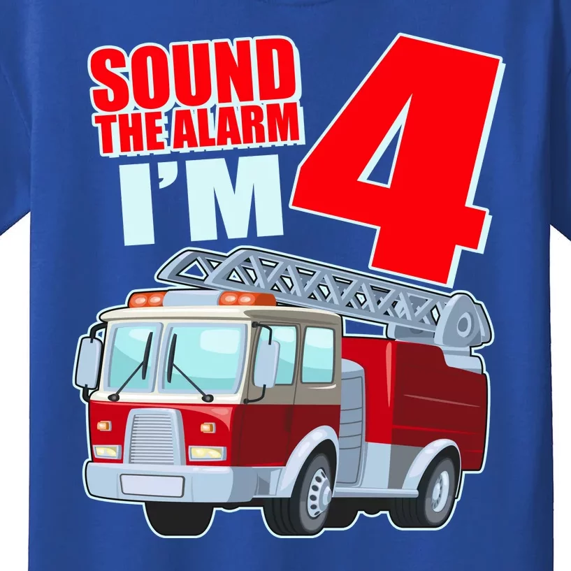 Cute Funny Sound The Alarm I'm 4 Four Kids T-Shirt