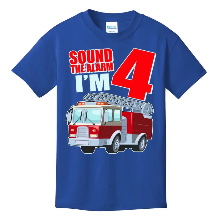 Cute Funny Sound The Alarm I'm 4 Four Kids T-Shirt