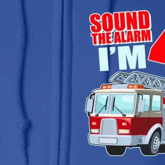 Cute Funny Sound The Alarm I'm 4 Four Full Zip Hoodie