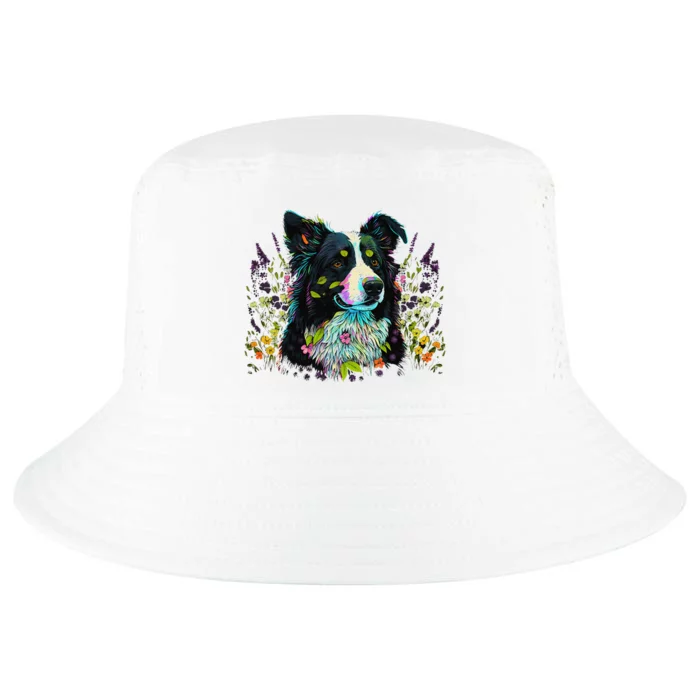 Cute Flower Summer Floral Border Collie Cool Comfort Performance Bucket Hat