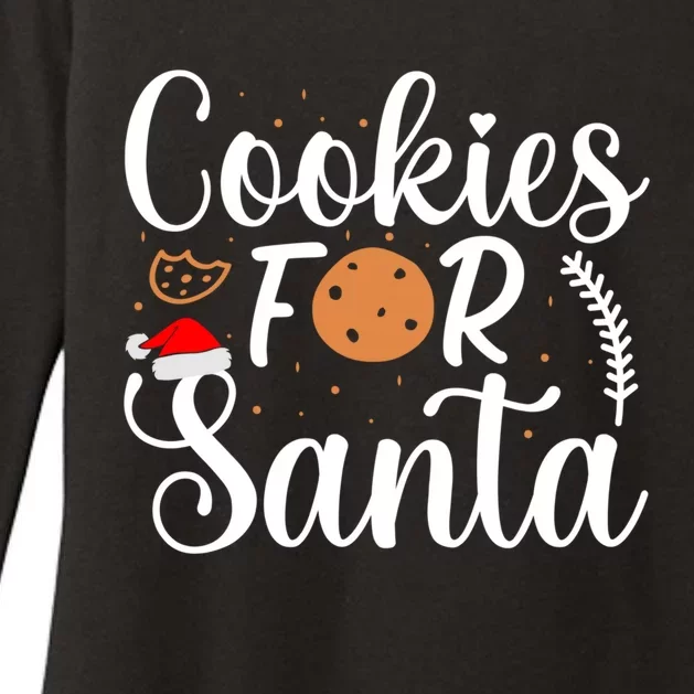 Cookies For Santa Christmas Joy Santa Claus Cookie Eater Funny Gift Womens CVC Long Sleeve Shirt