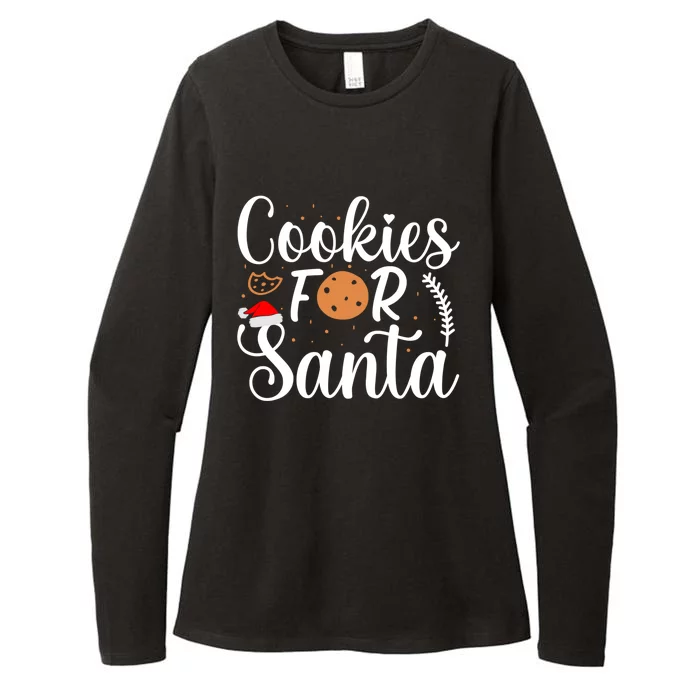 Cookies For Santa Christmas Joy Santa Claus Cookie Eater Funny Gift Womens CVC Long Sleeve Shirt