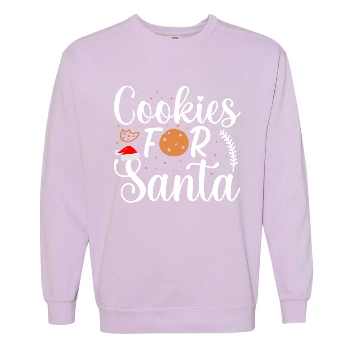 Cookies For Santa Christmas Joy Santa Claus Cookie Eater Funny Gift Garment-Dyed Sweatshirt