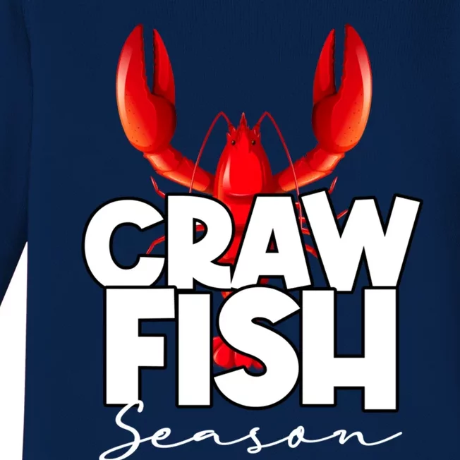 Craw Fish Season Mardi Gras Crawfish Boil Lobster Gift Baby Long Sleeve Bodysuit