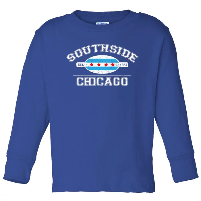 Chicago Flaggift Southside Chicago Gift City Of Chicago Flag Meaningful Gift Toddler Long Sleeve Shirt