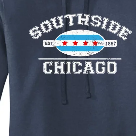 Chicago Flaggift Southside Chicago Gift City Of Chicago Flag Meaningful Gift Women's Pullover Hoodie