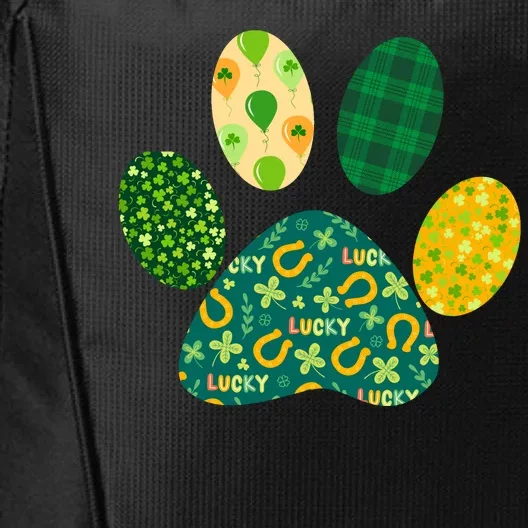 Cute Funny St Patrick's Day Patterns Pet Animal Paw City Backpack