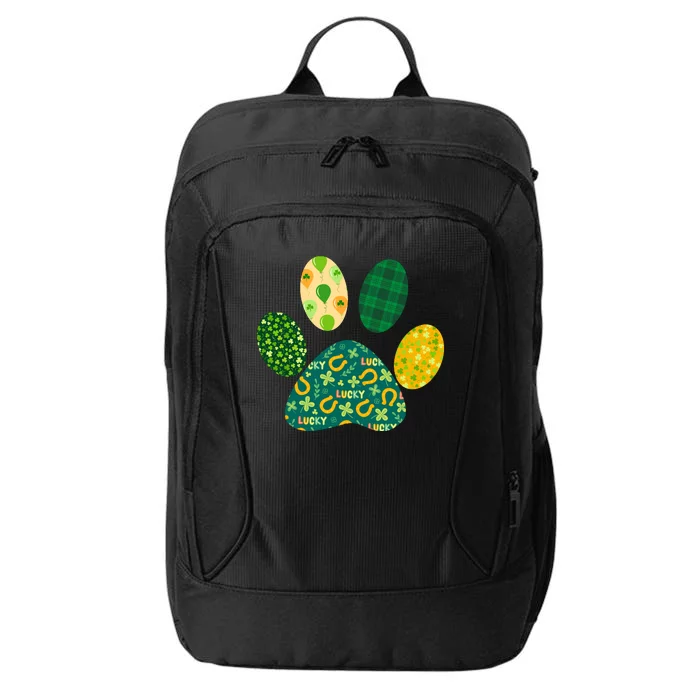 Cute Funny St Patrick's Day Patterns Pet Animal Paw City Backpack