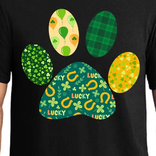 Cute Funny St Patrick's Day Patterns Pet Animal Paw Pajama Set