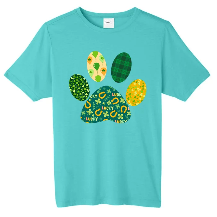 Cute Funny St Patrick's Day Patterns Pet Animal Paw ChromaSoft Performance T-Shirt