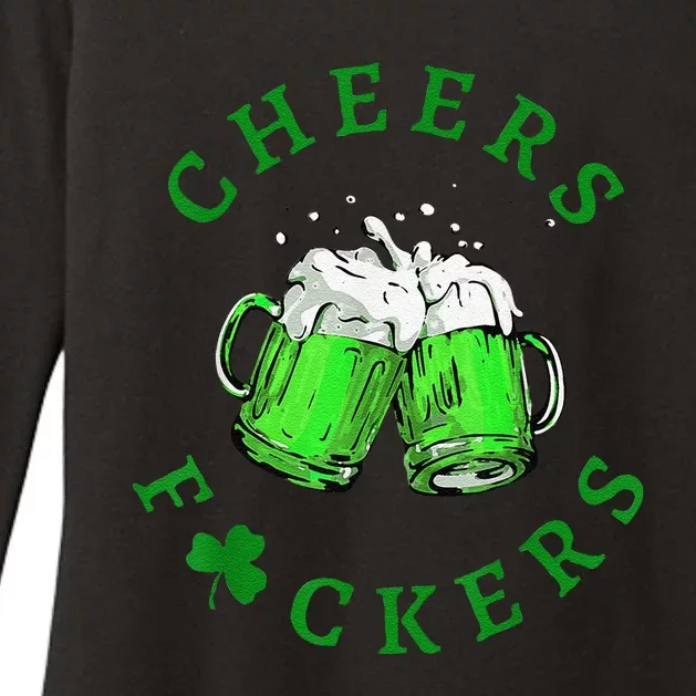 Cheers Fuckers St Patricks Day Beer Drinking Womens CVC Long Sleeve Shirt