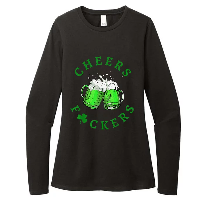 Cheers Fuckers St Patricks Day Beer Drinking Womens CVC Long Sleeve Shirt