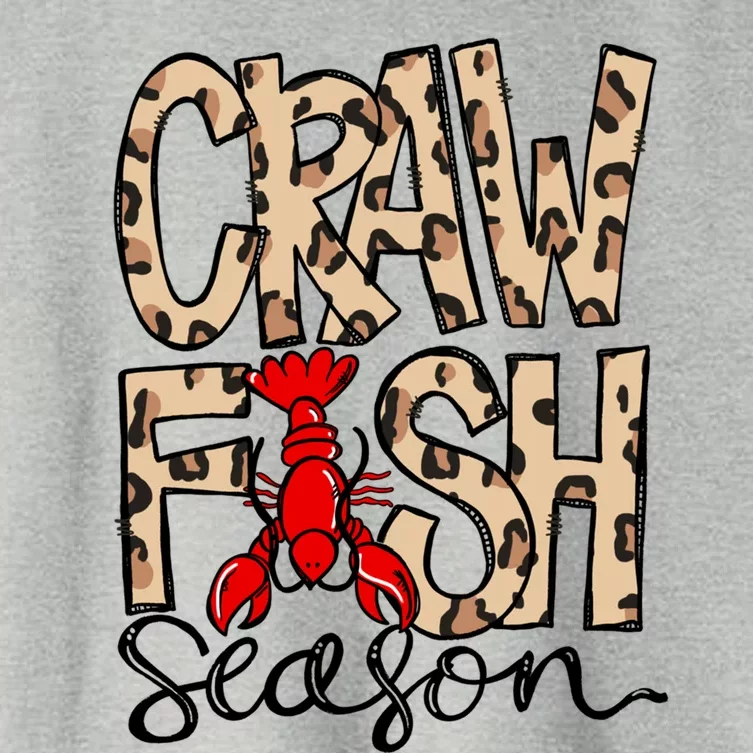 Craw Fish Season Leopard Print Love Crawfish Tee Cute Gift Women's Crop Top Tee