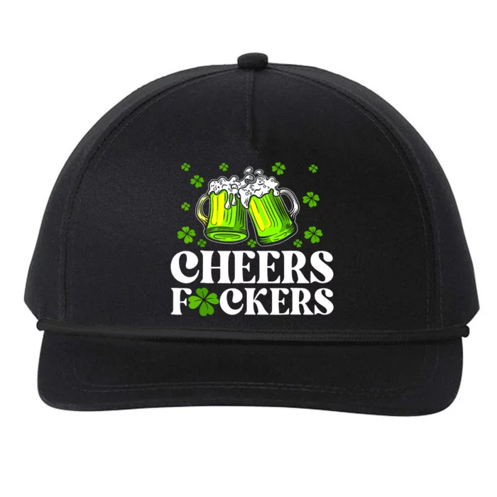 Cheers Fuckers St Patricks Day Funny Beer Drinking Mugs Snapback Five-Panel Rope Hat