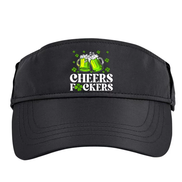 Cheers Fuckers St Patricks Day Funny Beer Drinking Mugs Adult Drive Performance Visor