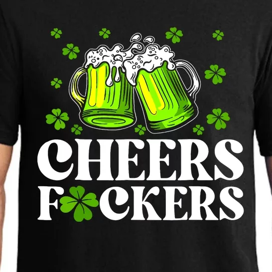 Cheers Fuckers St Patricks Day Funny Beer Drinking Mugs Pajama Set