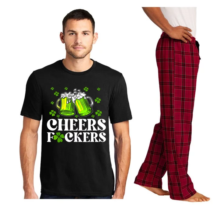 Cheers Fuckers St Patricks Day Funny Beer Drinking Mugs Pajama Set