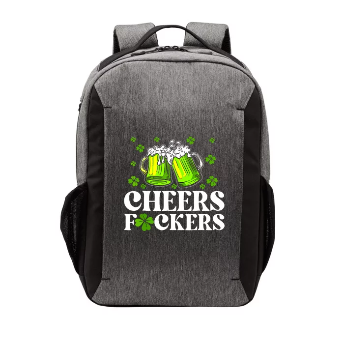 Cheers Fuckers St Patricks Day Funny Beer Drinking Mugs Vector Backpack