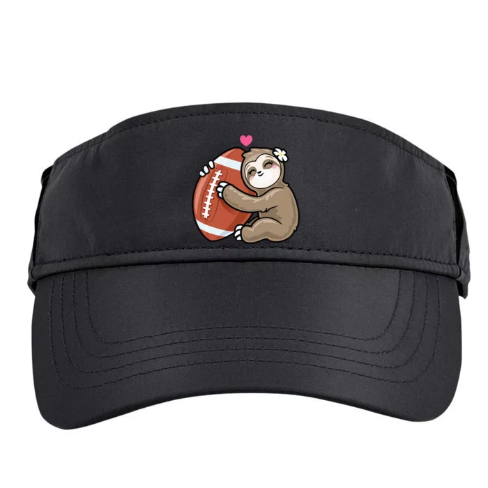 Cute Football Sloth Love American Football Adult Drive Performance Visor