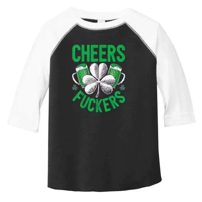 Cheers Fuckers St Patricks Day Beer Drinking Toddler Fine Jersey T-Shirt