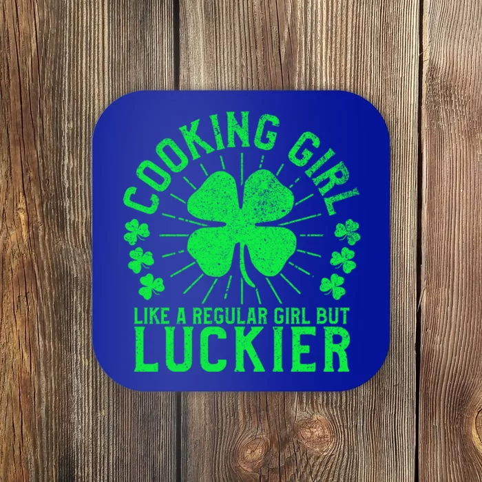 Cooking Funny St Patrick's Day Female Chef And Cook Meaningful Gift Coaster