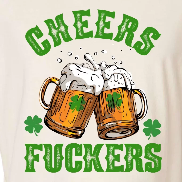 Cheers Fuckers St Patrick's Day Beers Festive Garment-Dyed Women's Muscle Tee