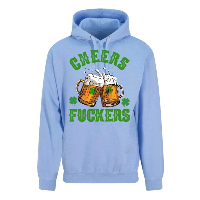 Cheers Fuckers St Patrick's Day Beers Festive Unisex Surf Hoodie