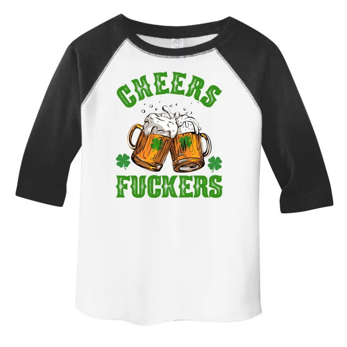 Cheers Fuckers St Patrick's Day Beers Festive Toddler Fine Jersey T-Shirt