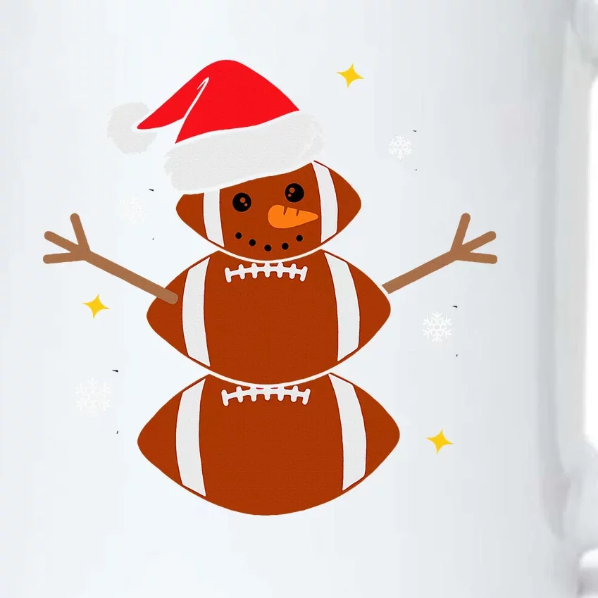 Christmas Football Snowman Football Christmas Black Color Changing Mug