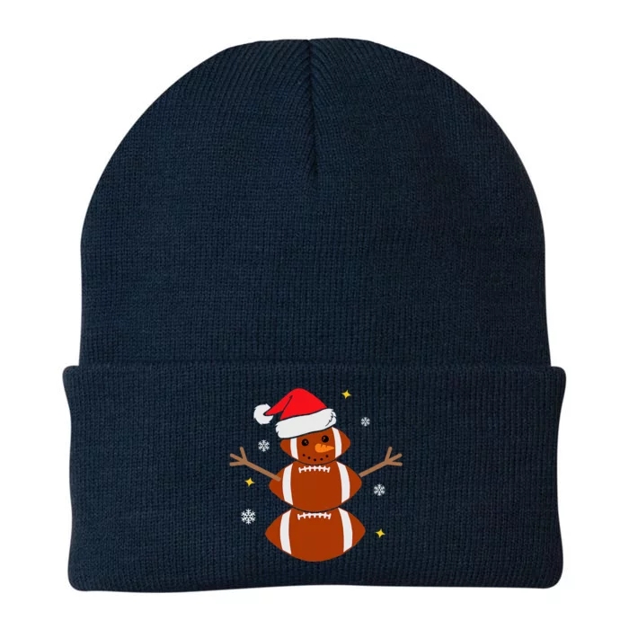 Christmas Football Snowman Football Christmas Knit Cap Winter Beanie