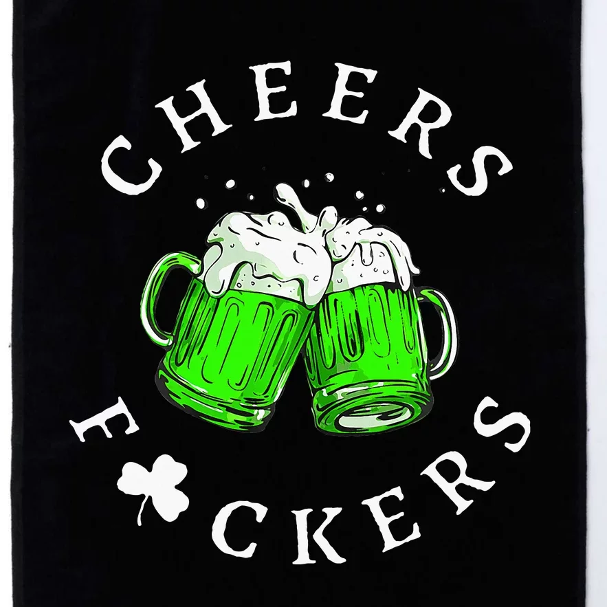 Cheers Fckers St Patricks Day Women Beer Drinking Platinum Collection Golf Towel