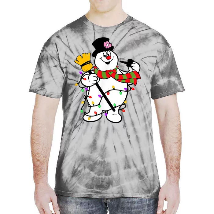 Cute Frosty Snowman Funny Christmas Snowmen Gifts For Family Tie-Dye T-Shirt