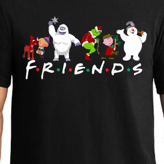 Christmas Friends Santa Rudolph Snowman Family Xmas Pajama Set