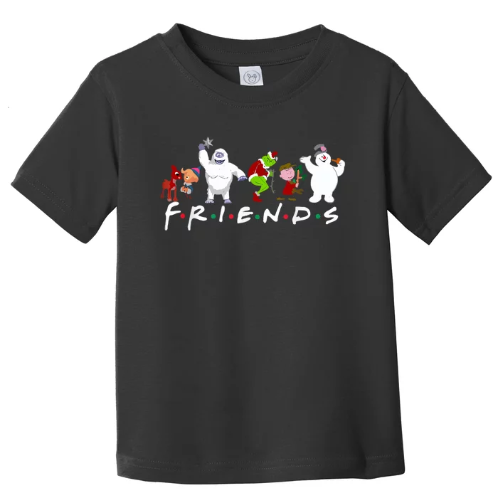 Christmas Friends Santa Rudolph Snowman Family Xmas Toddler T-Shirt