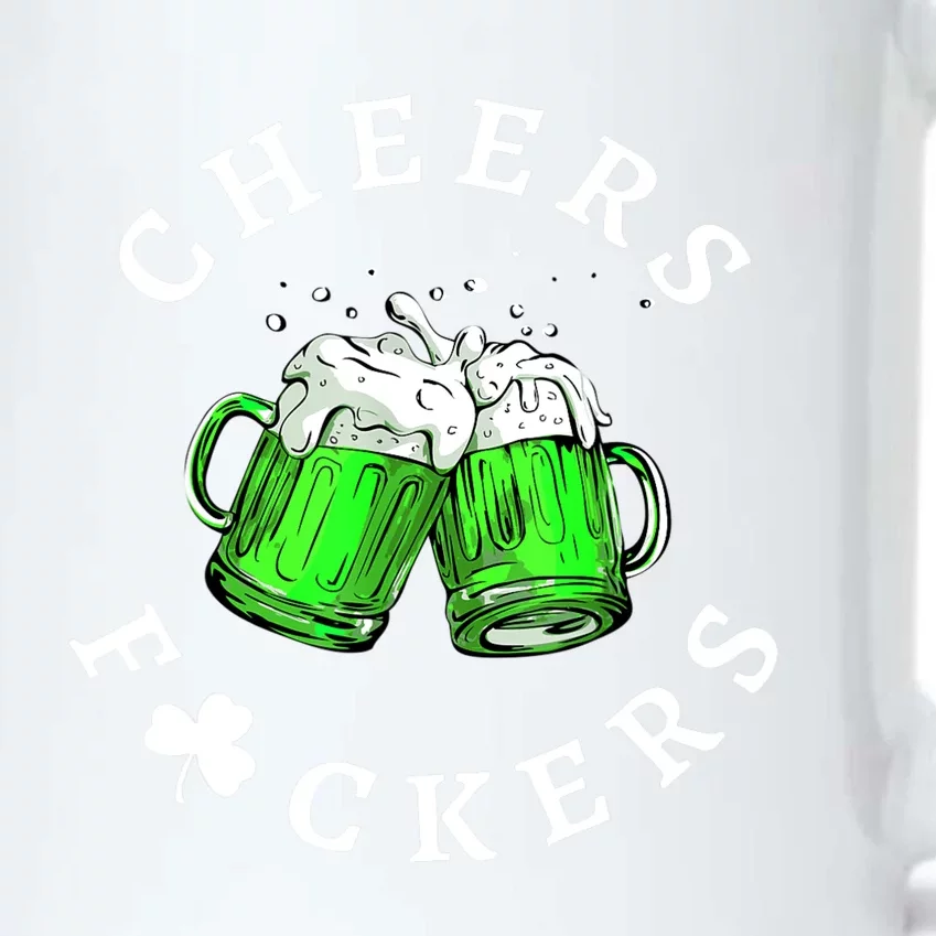 Cheers Fuckers St Patricks Day Men Women Beer Drinking Mugs Black Color Changing Mug