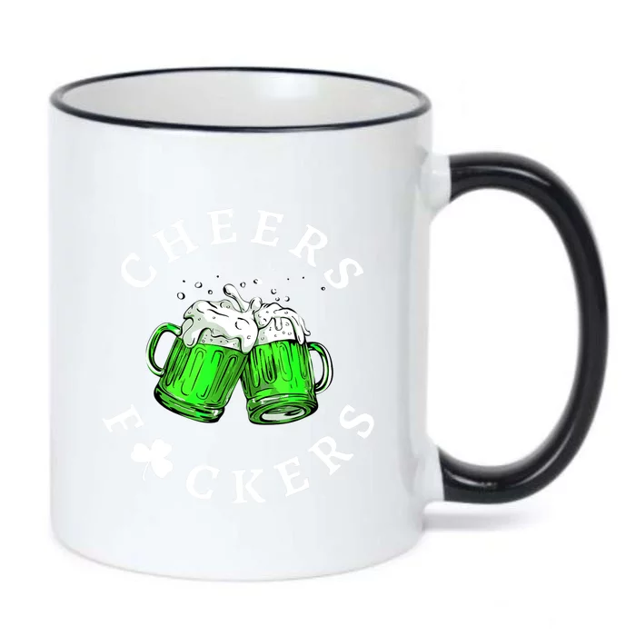 Cheers Fuckers St Patricks Day Men Women Beer Drinking Mugs Black Color Changing Mug