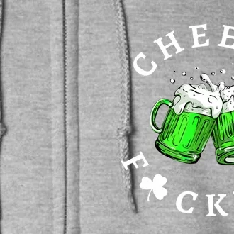 Cheers Fuckers St Patricks Day Men Women Beer Drinking Mugs Full Zip Hoodie