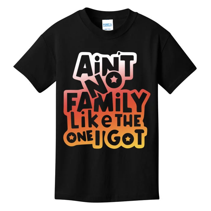 Cute Family Saying AinT No Family Like The One I Got Kids T-Shirt