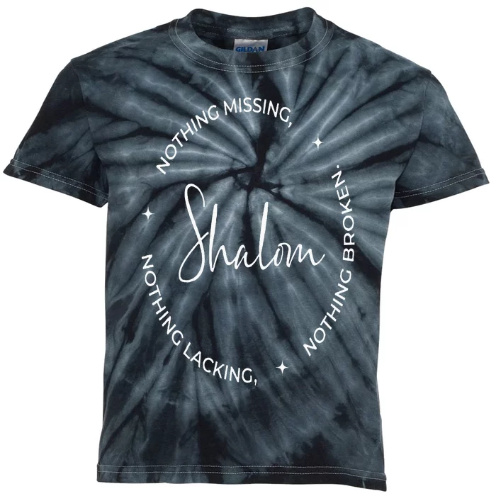 Christian Faith Shalom A Gift Kids Tie-Dye T-Shirt