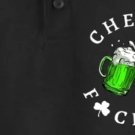 Cheers Fckers' St Patricks Day Beer Drinking Funny Dry Zone Grid Performance Polo