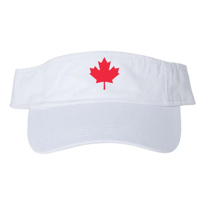 Canadian Flag Shirts Red Maple Leaf Canada Day Valucap Bio-Washed Visor